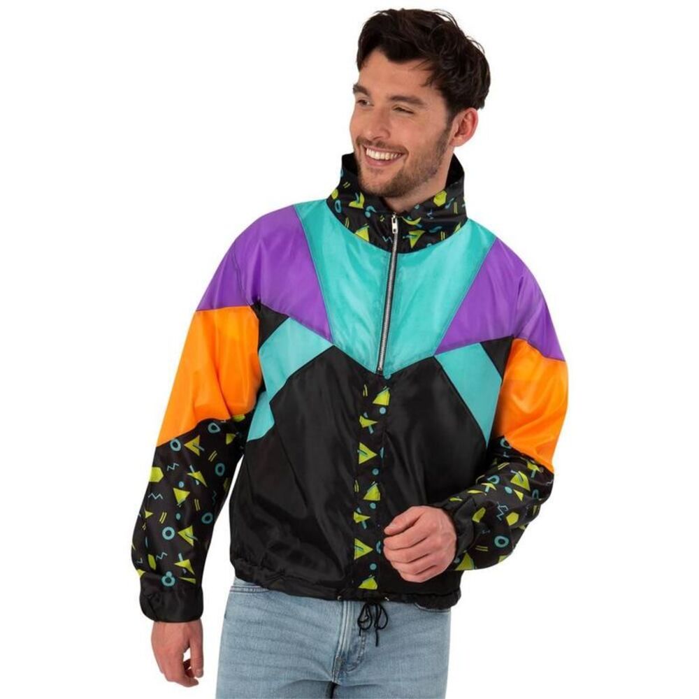 Smiffys Unisex Adult 80s Windbreaker / Multicolored